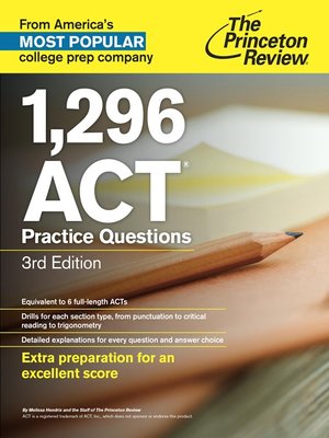 cover image of 1,296 ACT Practice Questions